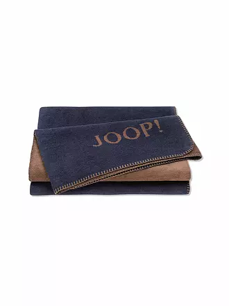 JOOP | Wohndecke - Plaid 150x200cm Uni Doubleface Silber/Navy | dunkelblau