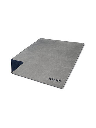 JOOP | Wohndecke - Plaid 150x200cm Uni Doubleface Silber/Navy | gruen