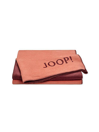 JOOP | Wohndecke - Plaid 150x200cm Uni Doubleface Stein/Anthrazit | orange