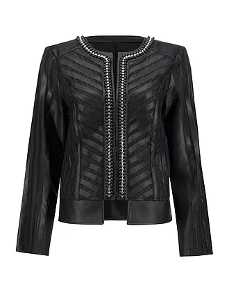 JOSEPH RIBKOFF | Jacke in Lederoptik | schwarz