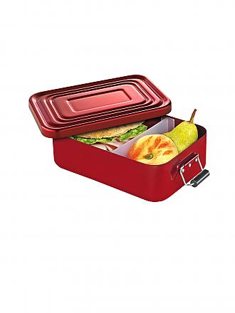KÜCHENPROFI | Frischhaltedose - Lunchbox klein 18x12cm (Anthrazit) | rot