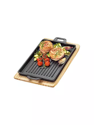 KÜCHENPROFI | Grill- / Servierplatte 32x22xm Guss / Schwarz | schwarz