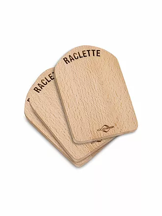 KÜCHENPROFI | Raclette Brettchen Holz 4er Set | braun