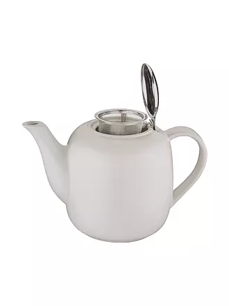 KÜCHENPROFI | Teekanne LONDON 1,5l Keramik/Weiss | rot