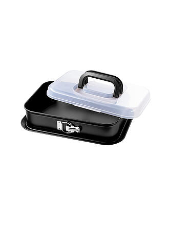 KAISER | Springform eckig mit Deckel 35x24cm Antihaft Schwarz | schwarz
