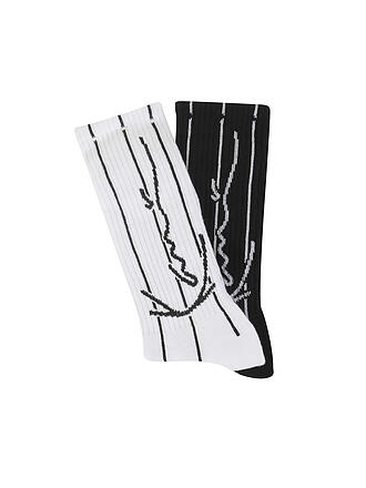 KARL KANI | Socken Signature 2er Pkg white black | weiß