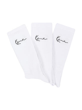 KARL KANI | Socken Signature Stripe 3-er Pkg. white | schwarz