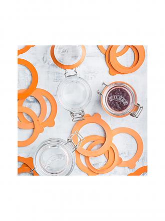 KILNER | Gummiringe für Kilner Drahtbügelgläser 6er 350ml | orange