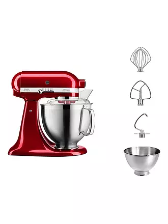 KITCHENAID | Küchenmaschine Artisan 185 4,8l 300 Watt 5KSM185PSEAC (Creme) | rot