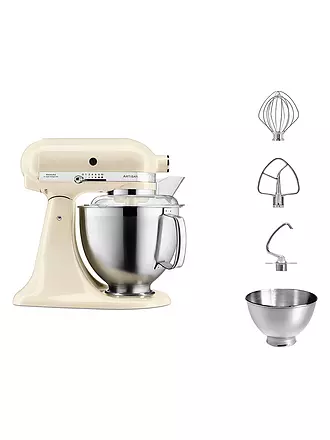 KITCHENAID | Küchenmaschine Artisan 185 4,8l 300 Watt 5KSM185PSEAC (Creme) | schwarz