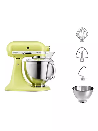 KITCHENAID | Küchenmaschine Artisan 185 4,8l 300 Watt 5KSM185PSEBK (Gusseisen Schwarz) | gelb