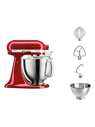 KITCHENAID | Küchenmaschine Artisan 185 4,8l 300 Watt 5KSM185PSEBK (Pepple Palm) | rot