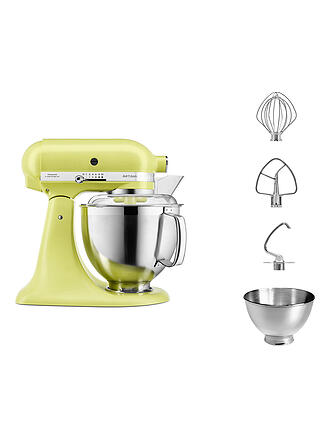 KITCHENAID | Küchenmaschine Artisan 185 4,8l 300 Watt 5KSM185PSEBK (Pepple Palm) | gelb