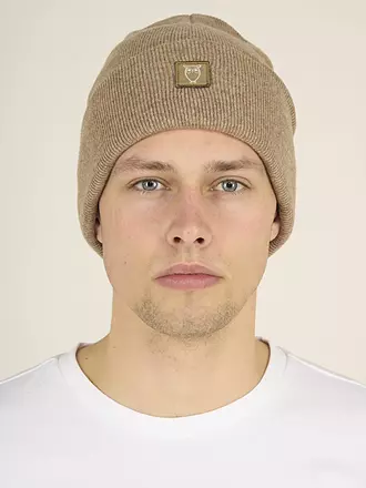 KNOWLEDGE COTTON APPAREL | Mütze - Haube Leaf | beige