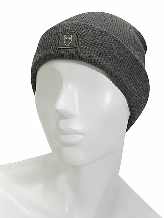 KNOWLEDGE COTTON APPAREL | Mütze - Haube Leaf | hellgrau