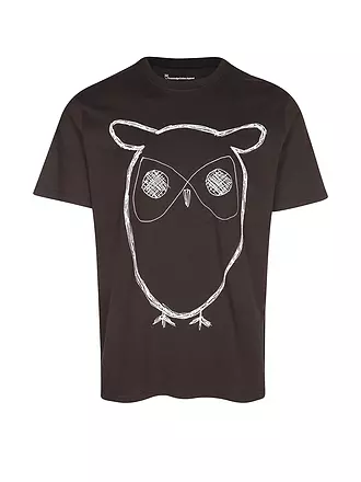 KNOWLEDGE COTTON APPAREL | T-Shirt BIG OWL | dunkelblau