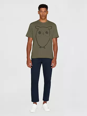 KNOWLEDGE COTTON APPAREL | T-Shirt BIG OWL | dunkelblau