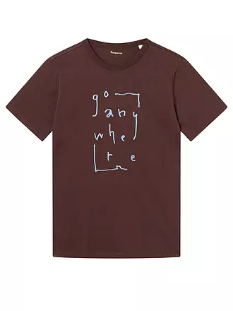KNOWLEDGE COTTON APPAREL | T-Shirt GO ANYWHERE | rot