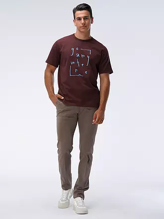 KNOWLEDGE COTTON APPAREL | T-Shirt GO ANYWHERE | rot
