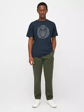 KNOWLEDGE COTTON APPAREL | T-Shirt OWL | blau