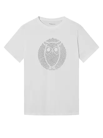 KNOWLEDGE COTTON APPAREL | T-Shirt OWL | weiss