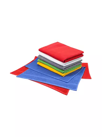 KRACHT | Geschirrtuch 50x70cm Piquet / Frottier Grau | rot