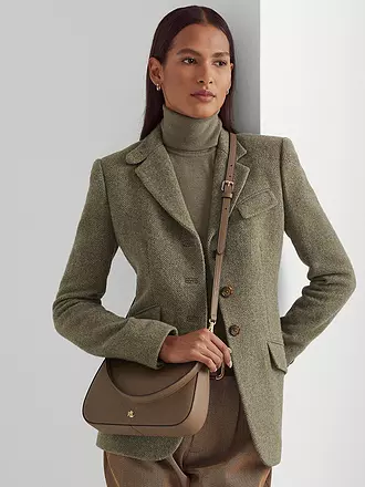 LAUREN RALPH LAUREN | Ledertasche - Henkeltasche DANNI 26 Medium | dunkelblau