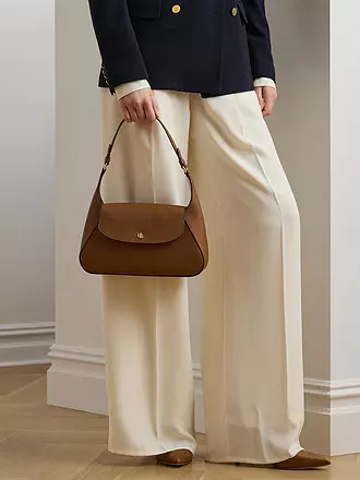 LAUREN RALPH LAUREN | Ledertasche - Schultertasche SCHYLA Medium | braun