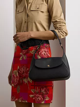 LAUREN RALPH LAUREN | Ledertasche - Schultertasche SCHYLA Medium | dunkelblau