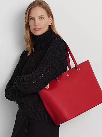 LAUREN RALPH LAUREN | Ledertasche - Shopper KARLY TOTE Large | rot