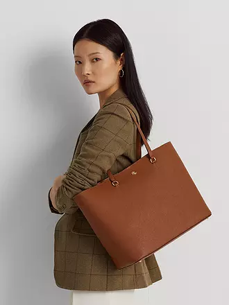 LAUREN RALPH LAUREN | Ledertasche - Shopper KARLY TOTE Large | rosa