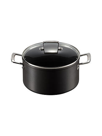 LE CREUSET | Aluminium-Antihaft Fleischtopf mit Deckel 24cm/6l Schwarz | schwarz