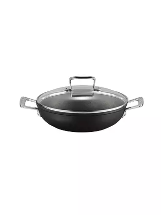 LE CREUSET | Aluminium-Antihaft Profipfanne mit Glasdeckel 24cm Schwarz | schwarz