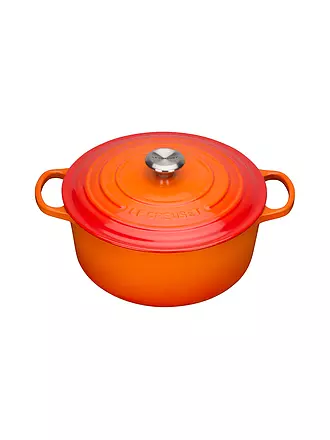 LE CREUSET | Bräter rund 20cm/2,4l SIGNATURE Azure | orange