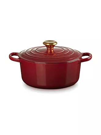 LE CREUSET | Bräter rund 24cm/4,2l SIGNATURE Azure | dunkelrot