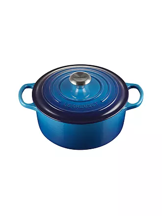 LE CREUSET | Bräter rund 24cm/4,2l SIGNATURE Azure | gelb