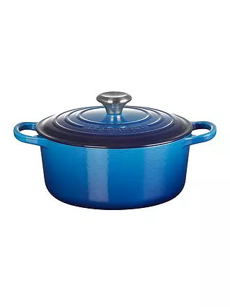 LE CREUSET | Bräter rund SIGNATURE 24cm Nectar | blau