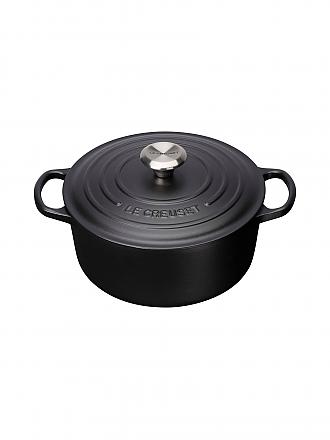 LE CREUSET | Bräter rund Signature 20cm Meringue | schwarz
