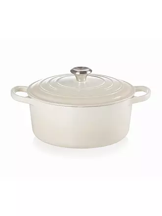 LE CREUSET | Bräter rund Signature 22cm Meringue | schwarz