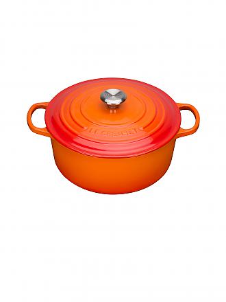 LE CREUSET | Bräter rund Signature 24cm/4,2l Meringue | orange
