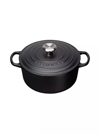LE CREUSET | Bräter rund Signature 26cm Meringue | schwarz
