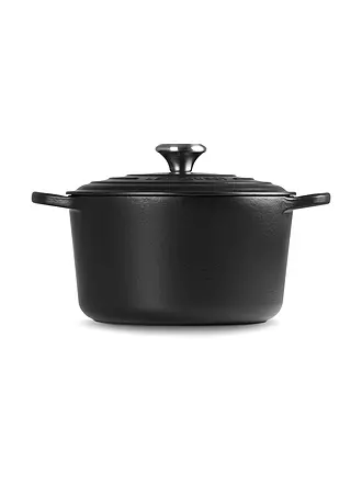 LE CREUSET | Bräter rund hoch SIGNATURE 24cm Meringue | schwarz