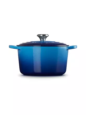 LE CREUSET | Bräter rund hoch SIGNATURE 24cm Meringue | blau