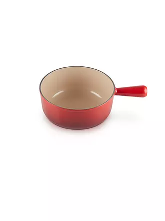 LE CREUSET | Fondue - Caquelon rund 22cm Schwarz-Matt | rot