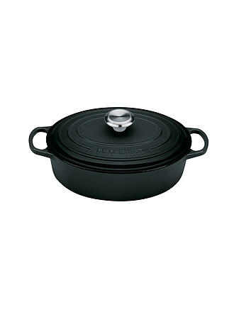 LE CREUSET | Gourmet Bräter Signature oval 27cm Schwarz | rot