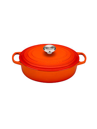 LE CREUSET | Gourmet Bräter Signature oval 27cm Schwarz | orange