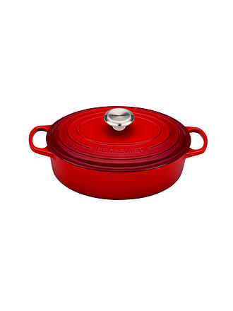 LE CREUSET | Gourmet Bräter Signature oval 27cm Schwarz | rot