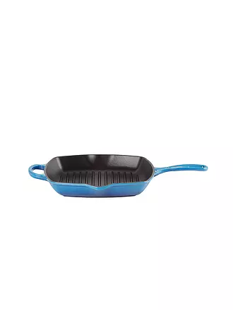 LE CREUSET | Grillpfanne quadratisch 26x26cm SIGNATURE Azure | dunkelrot