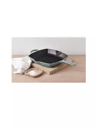 LE CREUSET | Grillpfanne quadratisch 26x26cm Signature Meringue | hellgrau