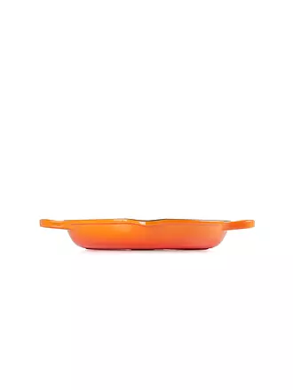 LE CREUSET | Grillplatte rund 25cm (Schwarz) | orange